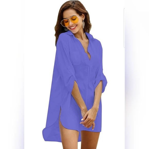 🌞Cover Up Shirt Bikini Beachwear Bathing Suit - Picture 2 of 4